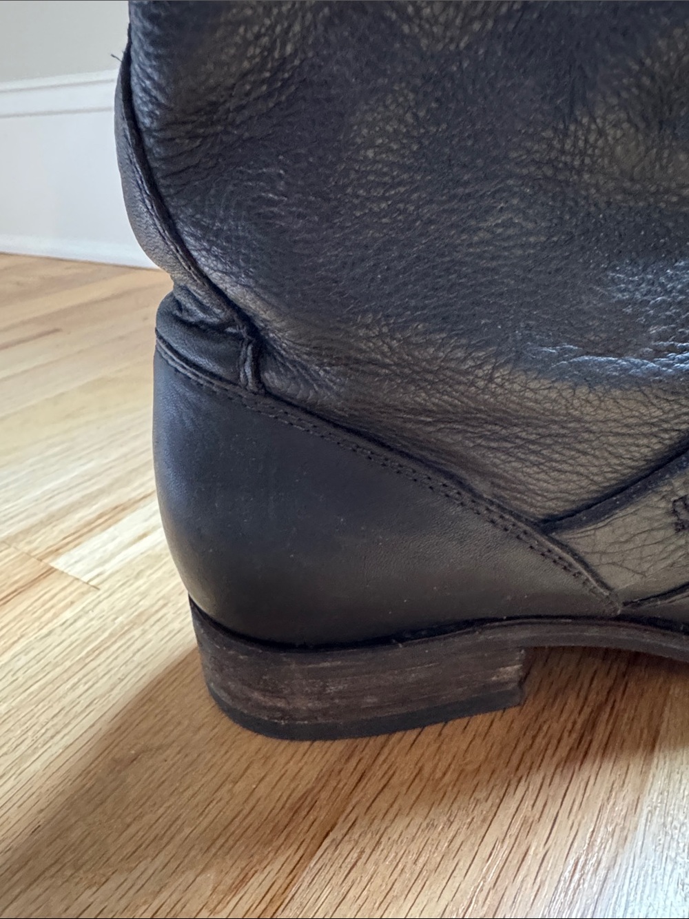 Frye Black Leather Boot with Buckles - Picture 5 of 6